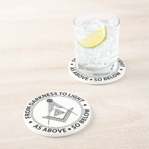 Dessous De Verre En Grès Symbole franc-maçonnerie