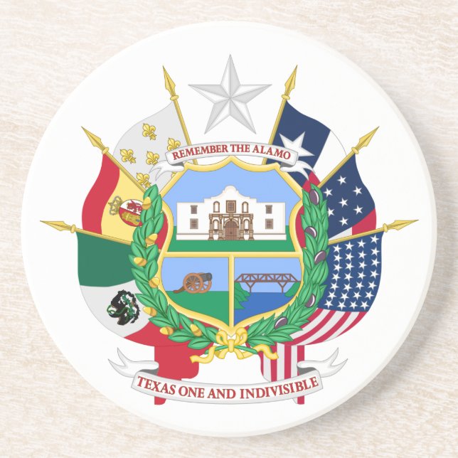 Dessous De Verre En Grès Symbole Texas (Devant)