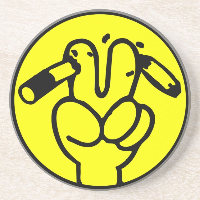 Dessous De Verre En Grès Symbole thaïlandais ⚠ anti-tabac ⚠ (Devant)