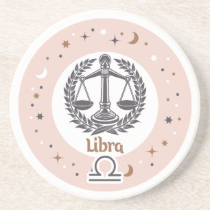 Dessous De Verre En Grès SYMBOLE Zodiaque Libra