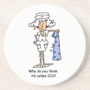 Dessous De Verre En Grès T-shirts et cadeaux amusants de l'ICU Nurse