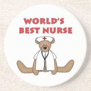 Dessous De Verre En Grès T-shirts et cadeaux de Bear World's Best Nurse