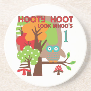 Dessous De Verre En Grès T-shirts et cadeaux Owl First Birthday