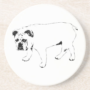 Dessous De Verre En Grès Table Buddy, Bulldog Coaster