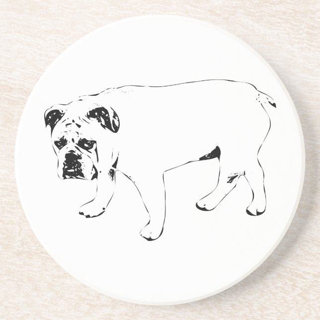 Dessous De Verre En Grès Table Buddy, Bulldog Coaster (Devant)