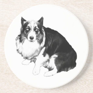 Dessous De Verre En Grès Table Calme, Corgi Calme