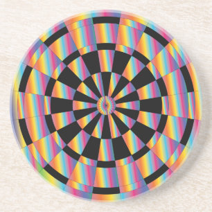 Dessous De Verre En Grès Tableau de bord psychédélique