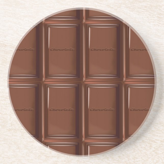 Dessous De Verre En Grès Tablette de chocolat au lait (Devant)