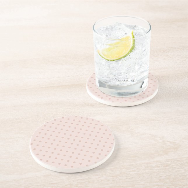 Dessous De Verre En Grès Taches roses (Côté)