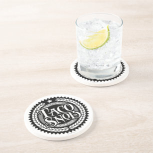 Dessous De Verre En Grès Taco Snob - amant amusant du taco