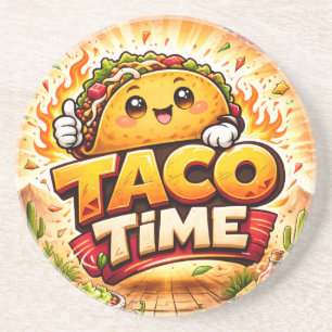 Dessous De Verre En Grès Taco Time - Fiesta Fiasco - Foodie Fiends
