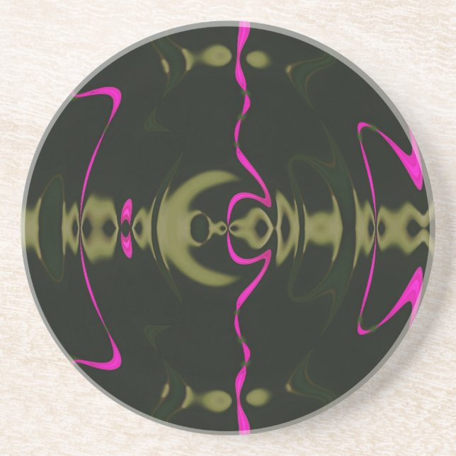 Dessous De Verre En Grès Tapis de coaster à lumières roses (Devant)