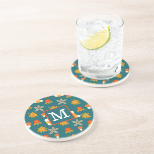 Dessous De Verre En Grès Tapis de course automnal personnalisé