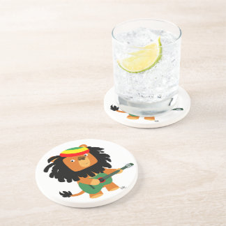 Dessous De Verre En Grès Tapis de lion de Sion dessiné mignon