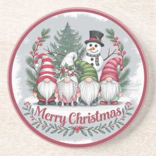 Dessous De Verre En Grès Tapis de Noël Gnomes