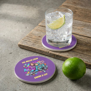 Dessous De Verre En Grès Tapis de souris graffiti Mère & Fils