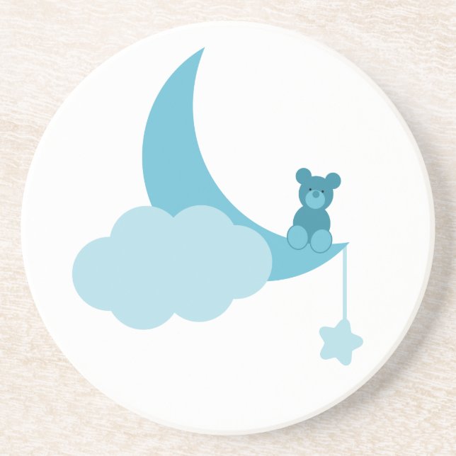 Dessous De Verre En Grès Tapis de souris Petit Ours Azur (Devant)