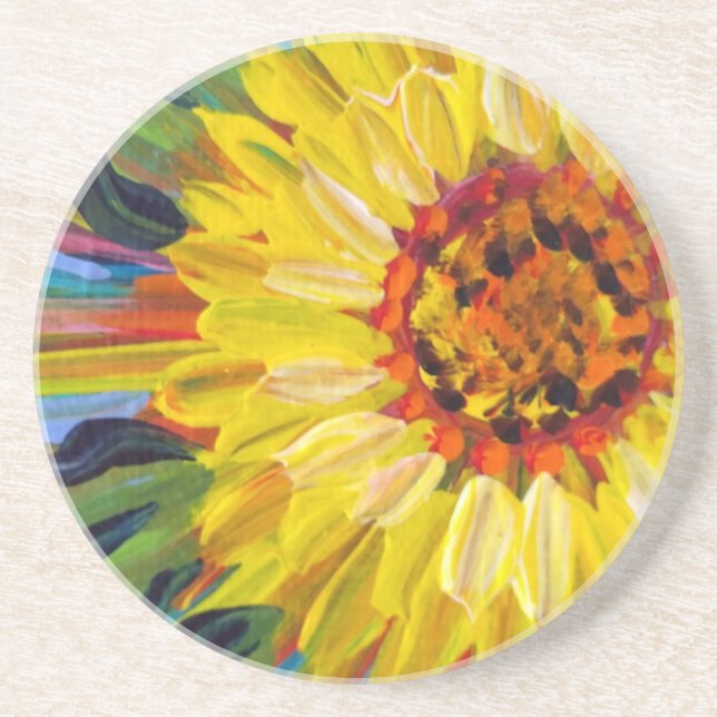 Dessous De Verre En Grès Tapis de souris Tournesol (Devant)