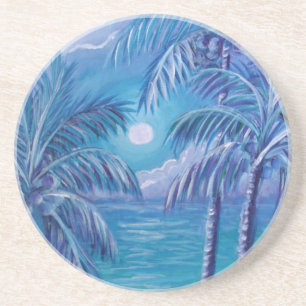 Dessous De Verre En Grès Tapis de verre Clair de Lune Soir