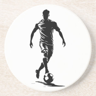 Dessous De Verre En Grès Tapis de verre en forme de joueur de football mini