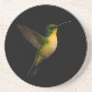 Dessous De Verre En Grès Tapis de verre noir 4 Luxe avec oiseau volant