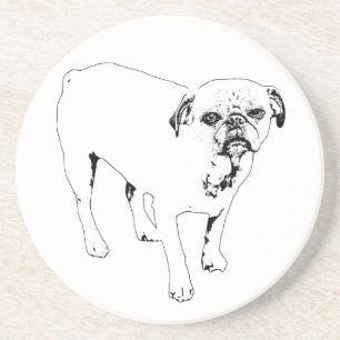 Dessous De Verre En Grès Tapis de verre pour chien Bold Line pour des rasse