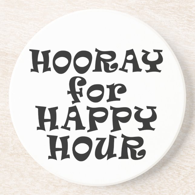 Dessous De Verre En Grès Tapis de verre pour Happy Hour (Devant)