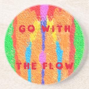 Dessous De Verre En Grès Tapis et chiffons Art pur abstrait suprême