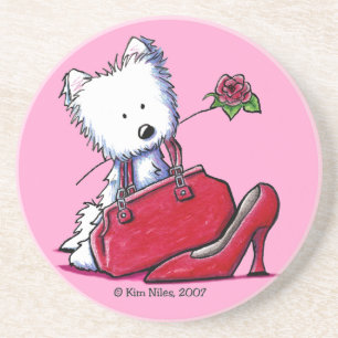 Dessous De Verre En Grès Tapis Westie Bits O' Heaven