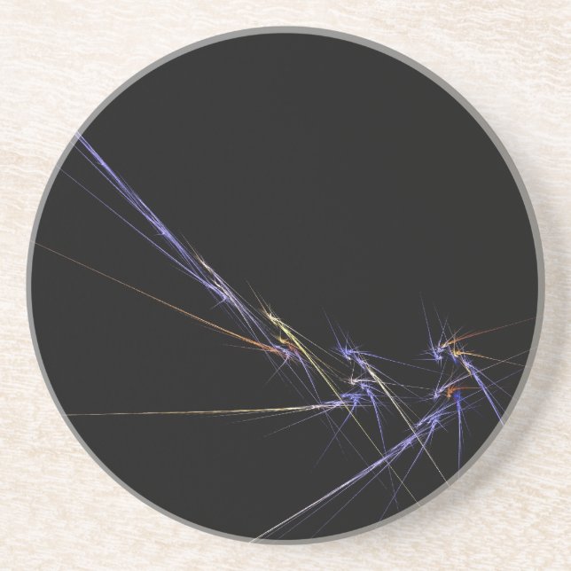 Dessous De Verre En Grès Tapisserie Abstraite (Devant)