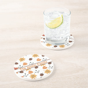 Dessous De Verre En Grès Tapisserie Automne Personnalisée