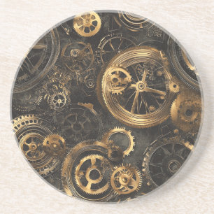 Dessous De Verre En Grès Tapisserie Vintage Steampunk