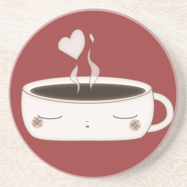 Dessous De Verre En Grès tasse mignonne de choco (Devant)
