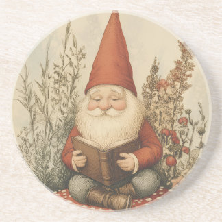 Dessous De Verre En Grès Tasse vintage gnome lisant en grès