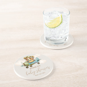 Dessous De Verre En Grès Teddy Bear Baby Baby shower pilote avion