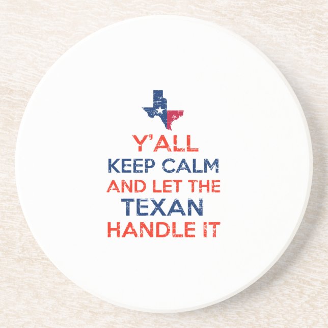 Dessous De Verre En Grès Tee - shirt de drapeau du Texas (Devant)