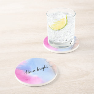 Dessous De Verre En Grès Teinture à tarte rose bleue