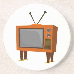 Dessous De Verre En Grès Télévision vintage