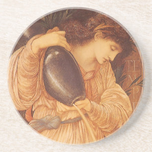 Dessous De Verre En Grès Temperantia par Sir Edward Coley Burne-Jones