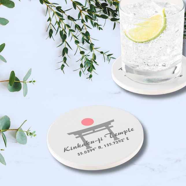 Dessous De Verre En Grès Temple Kinkaku-ji Latitude Longitude (Créateur téléchargé)