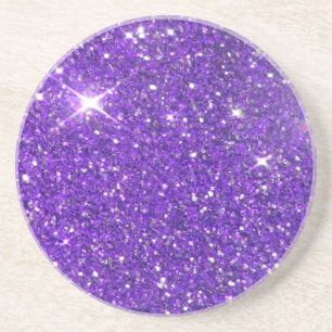 Dessous De Verre En Grès Tendance Lavande violet Parties scintillant étince