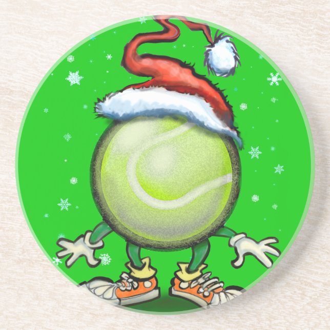 Dessous De Verre En Grès Tennis Christmas (Devant)