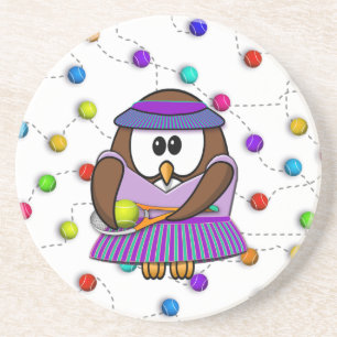 Dessous De Verre En Grès tennis owl - girl