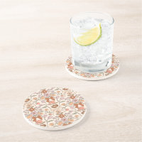 Terracotta rustique de vaches et de fleurs