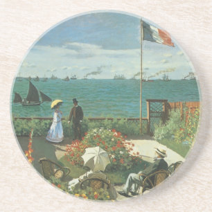 Dessous De Verre En Grès Terrasse en bord de mer à Claude Monet