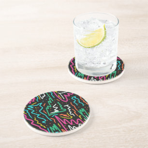 Dessous De Verre En Grès Tête de contraste Gras Neon