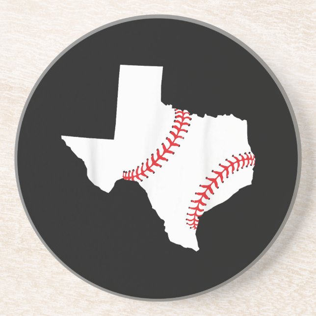 Dessous De Verre En Grès Texas Baseball État drôle Texas Baseball  (Devant)