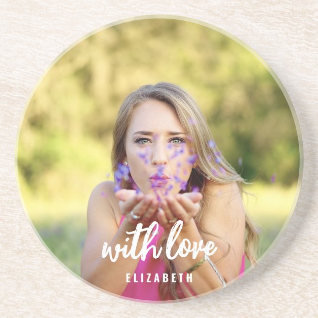 Dessous De Verre En Grès Texte moderne gras simple pour une fête de mariage (Devant)