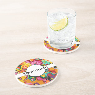 Dessous De Verre En Grès Texture colorée de trous