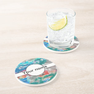 Dessous De Verre En Grès Texture de crayons